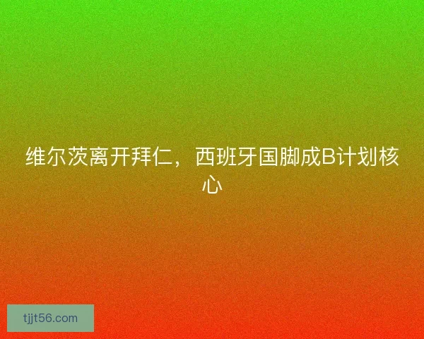 维尔茨离开拜仁，西班牙国脚成B计划核心