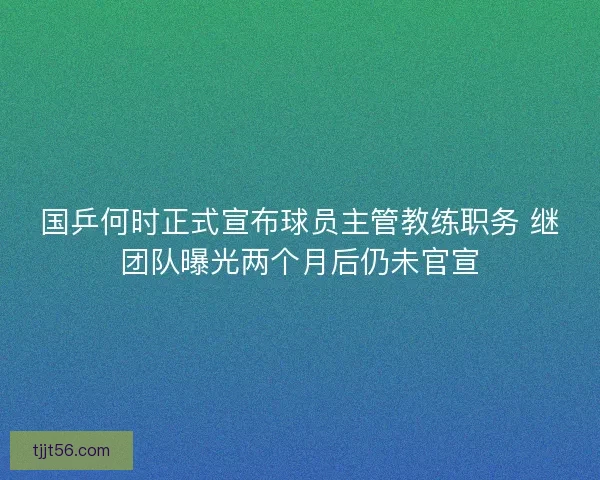 国乒何时正式宣布球员主管教练职务 继团队曝光两个月后仍未官宣